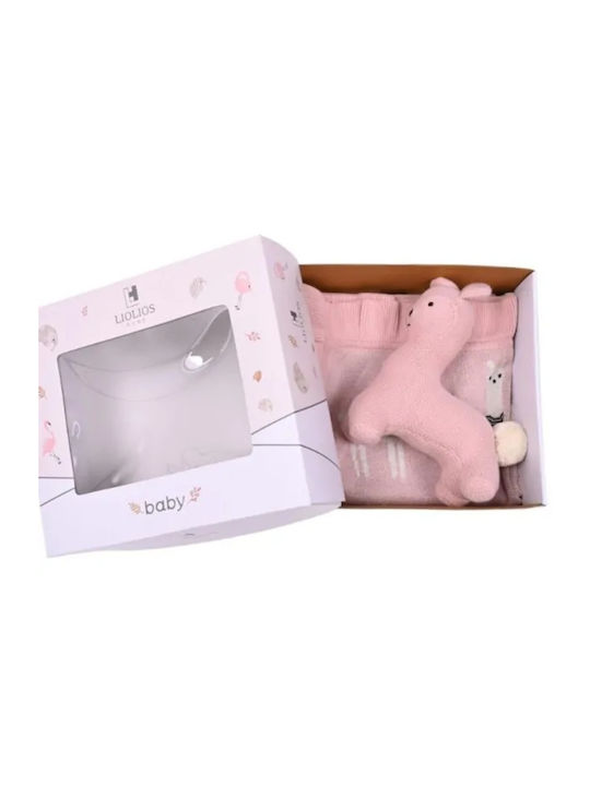 Liolios Home Blanket Nursery Swaddling Blankets Cotton Pink 80x100cm 2pcs