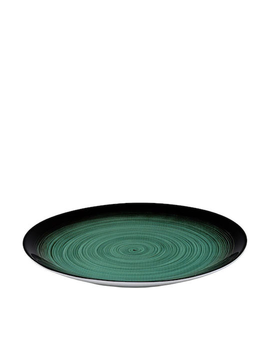 Sidirela Decoration Plate Desert made of Porcelain Green with Diameter 20cm