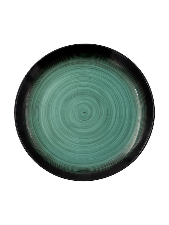 Sidirela Decoration Plate Desert made of Porcelain Green with Diameter 20cm