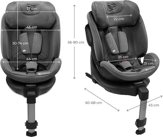 Kinderkraft Xrider 2 Baby Car Seat i-Size with Isofix Grey