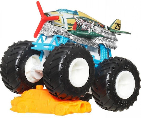 Hot Wheels Monster Trucks Car HWMT Back To Basics Airplane Mode Die-Cast Vehicle 1:64 Monster Truck For 4+ Years