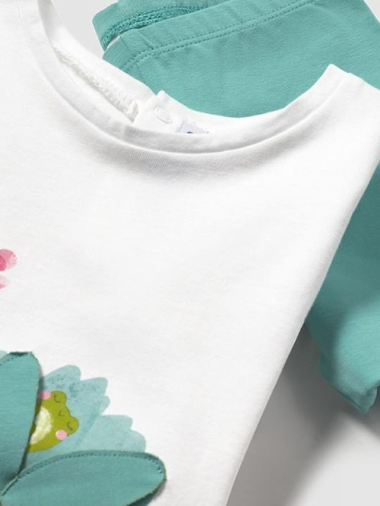 Kinder-Set mit Leggings Sommer 3Stück Blau