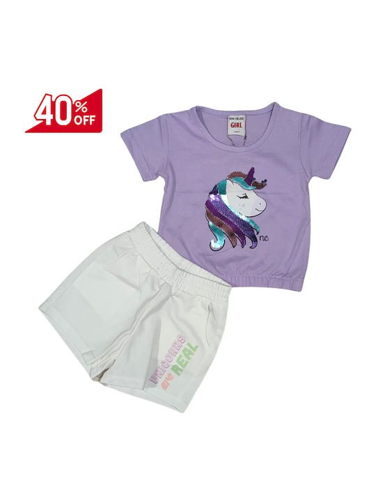 Set pentru copii cu șorturi Vară 2buc Lila
