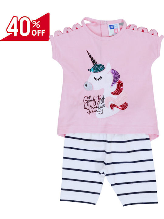 Kinder-Set mit Shorts Sommer 2Stück Rosa