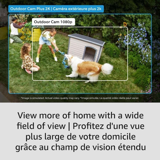 Ring Cameră Supraveghere IP Wi-Fi Full HD+ 4MP Impermeabilă cu Comunicare Bidirecțională