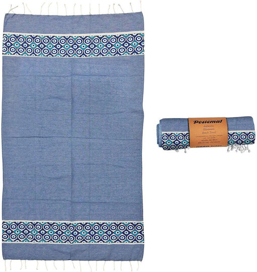 Summertiempo Beach Towel Cotton Blue 180x90cm.