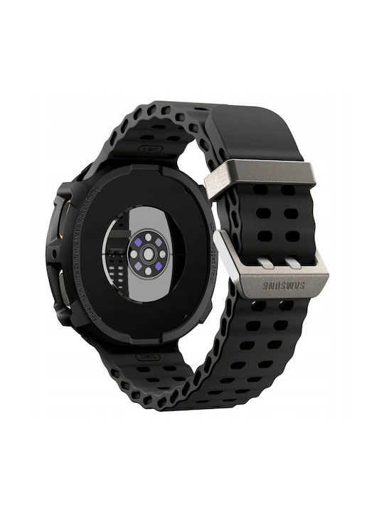 Spigen RUGGED ARMOR Silikonhülle in Schwarz Farbe für Samsung Galaxy Watch 8 44mm