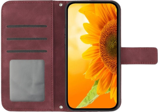 Sun Flower Brieftasche Burgundisch (TCL 60R 5G)