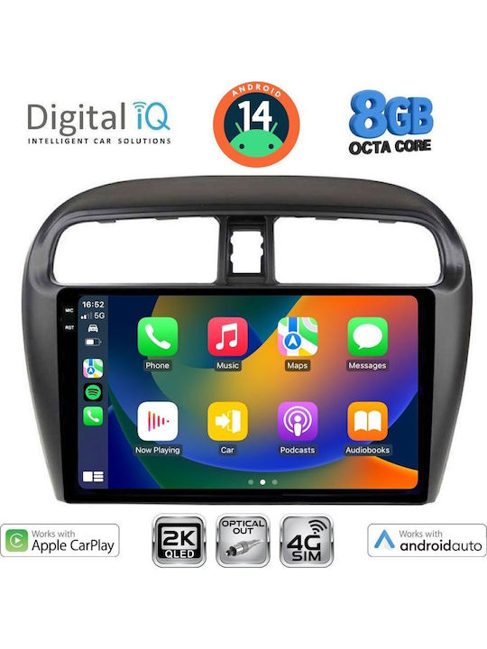 Digital IQ Car Audio System for Mitsubishi Space Star 2013-2020 (Bluetooth/USB/WiFi/GPS/Apple-Carplay/Android-Auto) with Touch Screen 9"