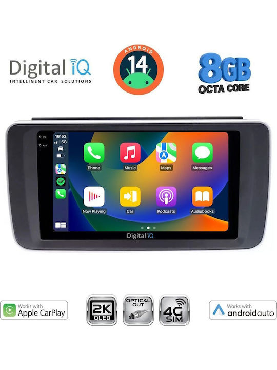 Digital IQ Car Audio System for Nissan Leaf 2018 (Bluetooth/USB/WiFi/GPS/Apple-Carplay/Android-Auto) with Touch Screen 9"