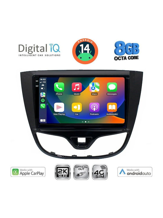 Digital IQ Car Audio System for Opel Karl 2014-2019 (Bluetooth/USB/WiFi/GPS/Apple-Carplay/Android-Auto) with Touch Screen 10"