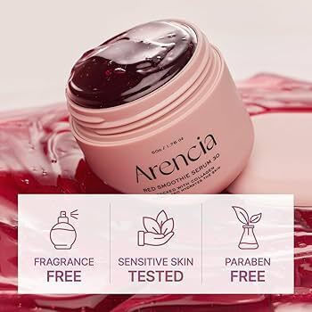 Arencia Red Smoothie Serum 30 Anti-Aging Serum Gesicht mit Kollagen für Straffung 50ml