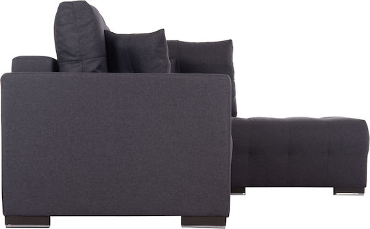 Trendston Corner Couch Bed with Right Corner & Storage Space Gray 298x177x95cm