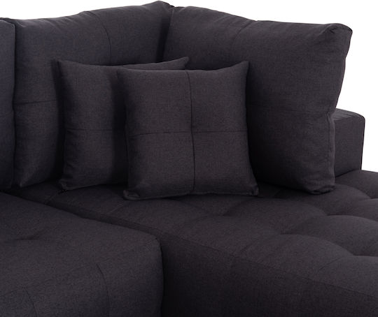 Trendston Corner Couch Bed with Right Corner & Storage Space Gray 298x177x95cm