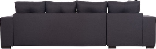 Trendston Colțar Canapea Pat cu Colțul stâng & Spațiu de Depozitare Gri 298x177x95cm.