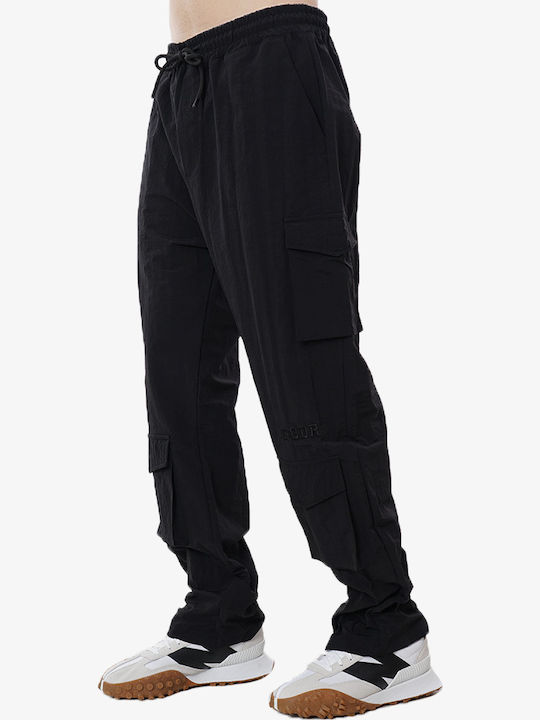 Trousers in Baggy Line Black