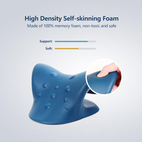 Ergonomic Chiropractic Kopfkissen Massage für den Nacken Blau