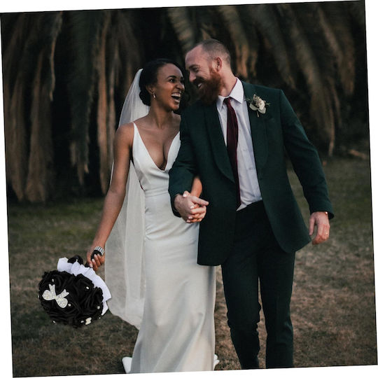 Artificial Wedding Bouquet Crystals Photo Prop Decoration Black