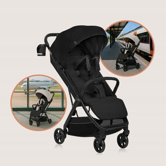 Lionelo Julie Air Baby Stroller Suitable from 6+ Months Black Onyx
