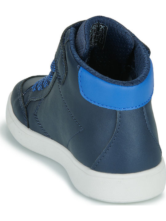 J Eclyper Kids Sneakers High Anatomic with Hoop & Loop Closure Navy Blue