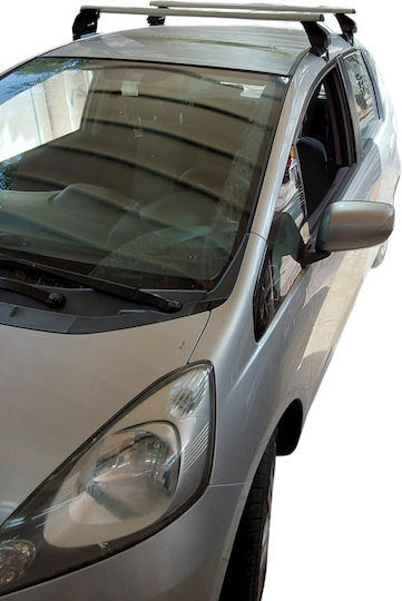 Menabo Kit Car Roof Bars with Roof Rack Legs Menabo Aluminum Omega Medium Honda Jazz 2007-2023 2 Pieces