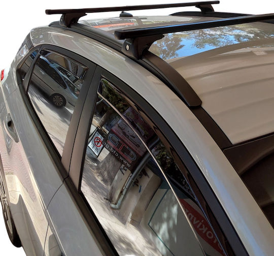 Nordrive Kit Car Roof Bars Legs Nordrive Helio Aluminum Black Hyundai Kona 2017-2023 2 Pieces Mb.hkona.09