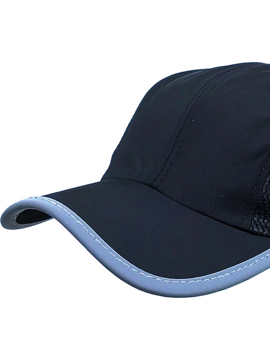 Șapcă Jockey Microfibră Uscare Rapidă Pentru Bărbați Negru Brims Trims