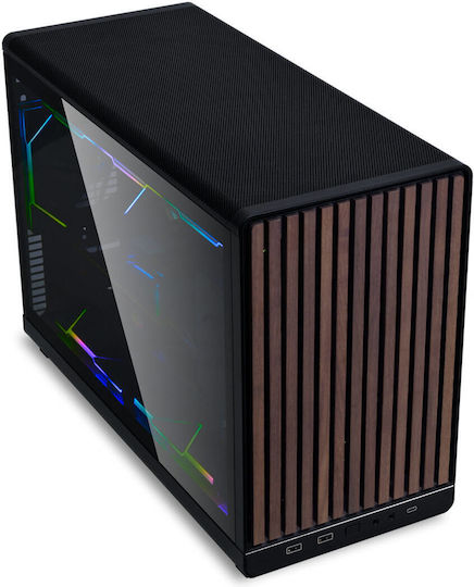 Lian Li DAN A3 Gaming Micro Tower Κουτί Υπολογιστή με Πλαϊνό Παράθυρο Wood