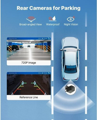 Car Stereo Vevor Radio Carplay Touch Screen 9 Apple Android Automatic Reverse Camera