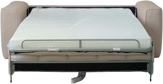 Norris Three-Seater Couch Bed Beige 209x99x70cm