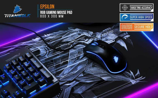Titanwolf Gaming Mouse Pad XXL (800mm) With RGB Lighting Via USB Yellow