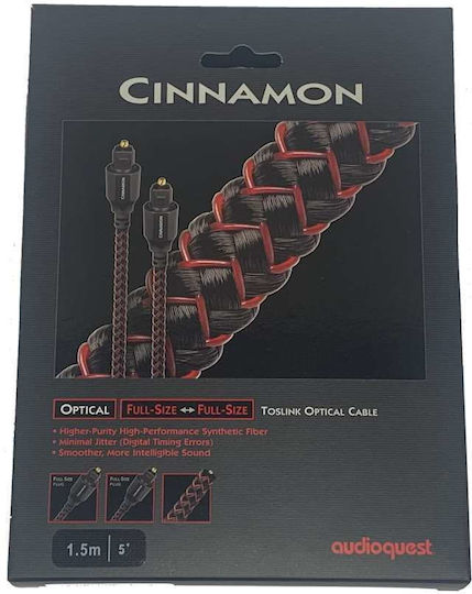 Audioquest Cinnamon Optical Audio Cable TOS male - TOS male Μαύρο 5m