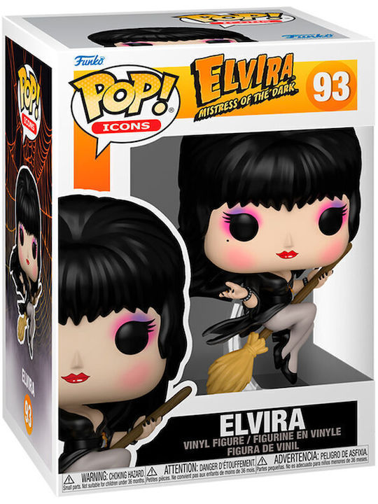Funko Поп! Икони: Elvira With Broom 93