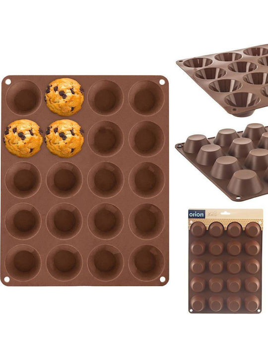 Orion Non-stick Silicone Cupcakes & Muffins Baking Pan 5x23.5x2cm 20pcs
