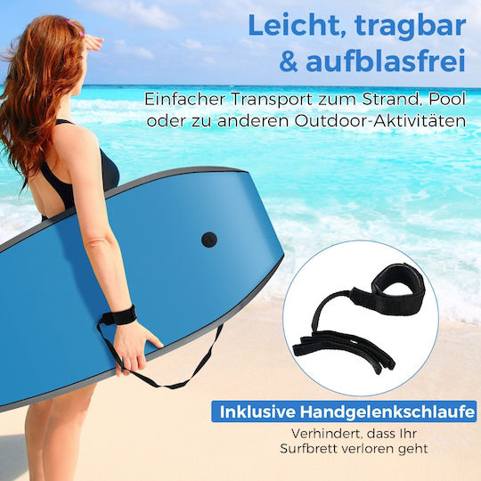Costway Lightweight Durable Bodyboard Comfortable Xpe Deck Adjustable Wrist Leash All Ages Np11750-33