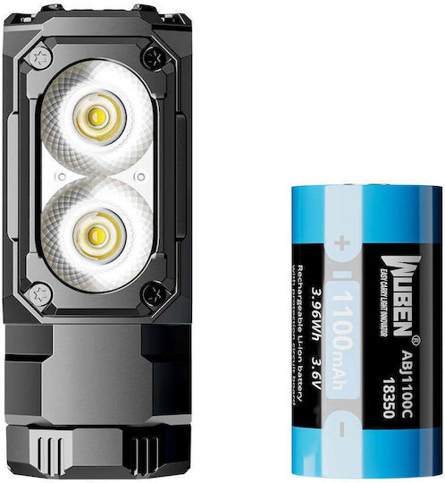 Wuben Επαναφορτιζόμενος Φακός LED IP68 με Μέγιστη Φωτεινότητα 1800lm