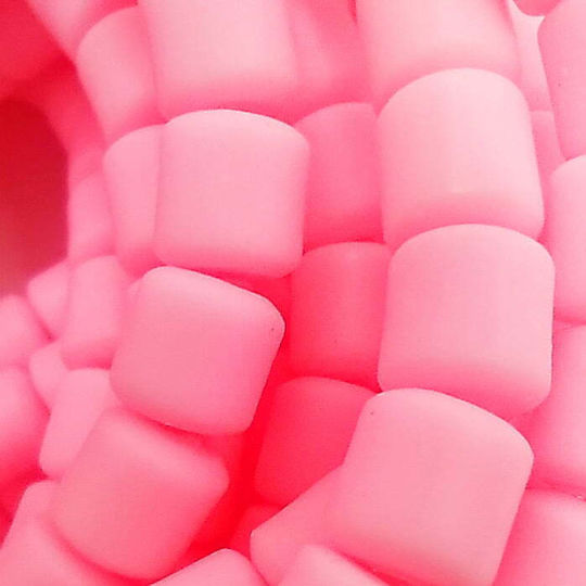 Fimo Röhrchen Rosa 6mm Reihe 62Stück 12-13