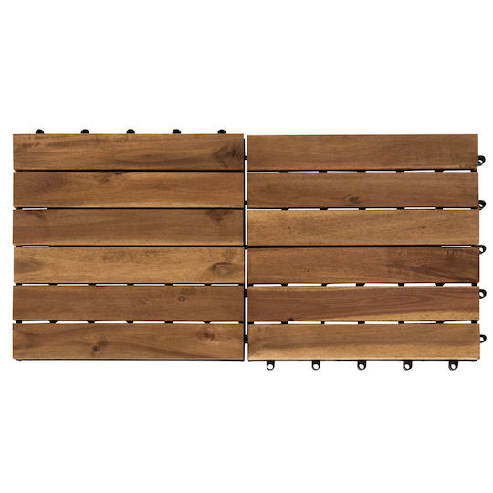 HomeMarkt Wood Garden Decking Board 30x30cm 10pcs