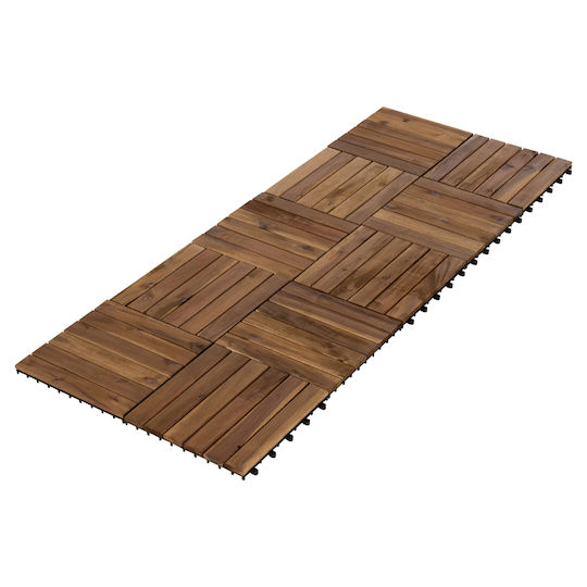 HomeMarkt Wood Garden Decking Board 30x30cm 10pcs