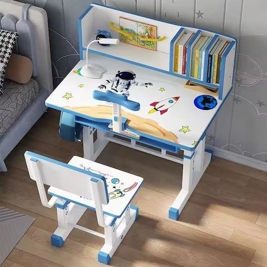 Kids Desk White/Light Blue 70x45x75cm