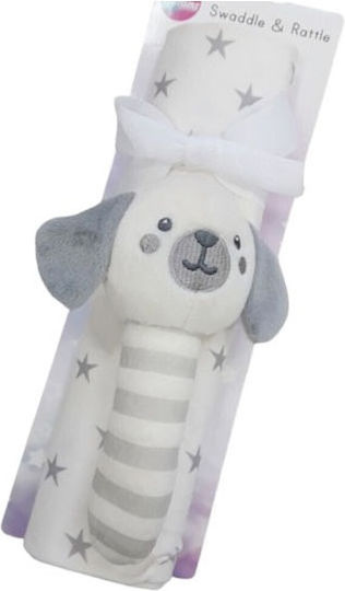 Dreams by Joyce Baby Rattle Grey Dog 2 Pieces