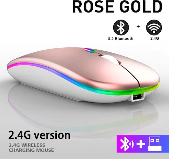 Безжична RGB Геймърска Мишка Златист