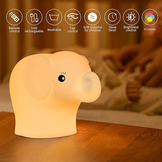 Nursery Night Light LED Nitelite Power Grey Warm