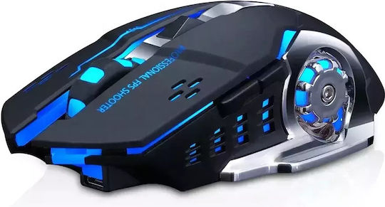 Q13 Безжична RGB Геймърска Мишка Матово черно