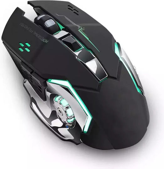 Q13 Безжична RGB Геймърска Мишка Матово черно
