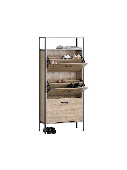Metall Schuhschrank 60x24x141cm