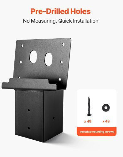 Vevor Platform Connectors for Composite Shelf Brackets Wood 88.9x88.9 Mm 4 Pieces Gjptzj44yc4pgzewl001v0