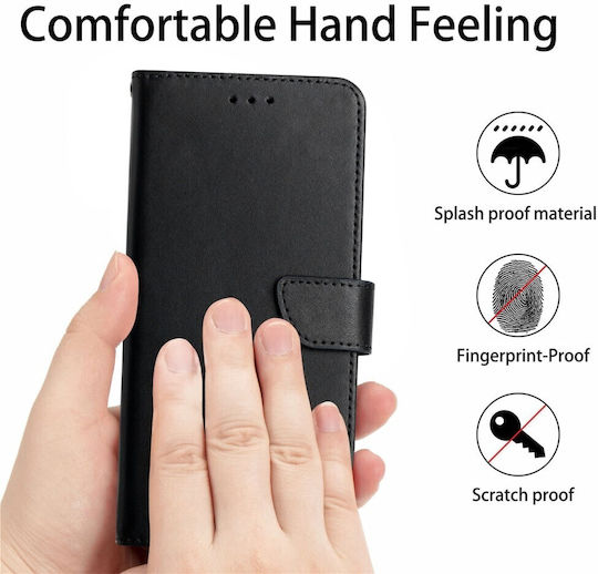 Wallet Piele Negru (TCL 60R 5G)