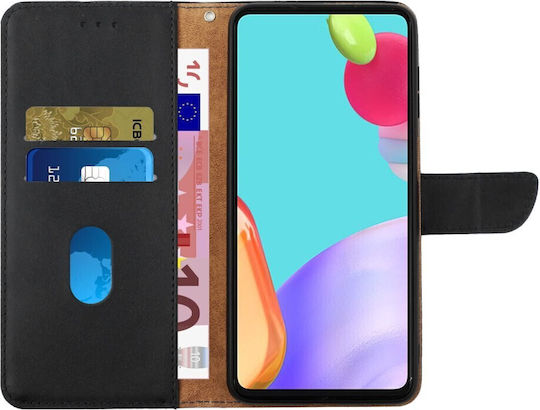Wallet Piele Negru (TCL 60R 5G)
