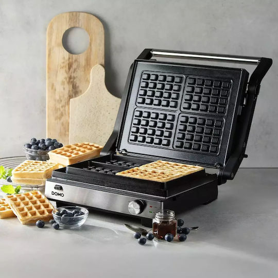 Domo Sandwich Maker Grill with Removable Plates 1800W Black